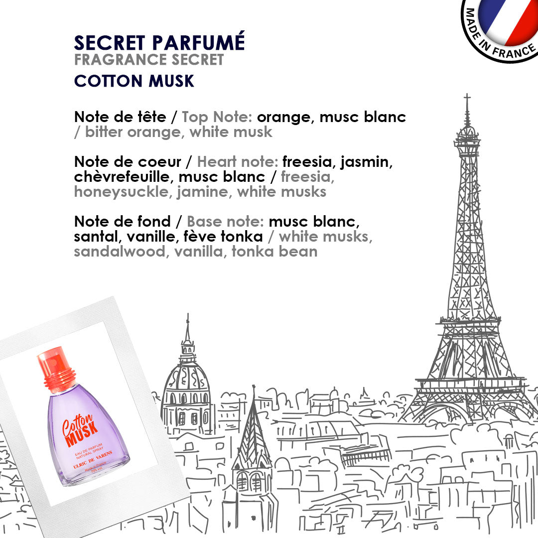 Ulric de Varens Set Mini Cotton Musk (3 x 25 ML) Parfum Pour Elle