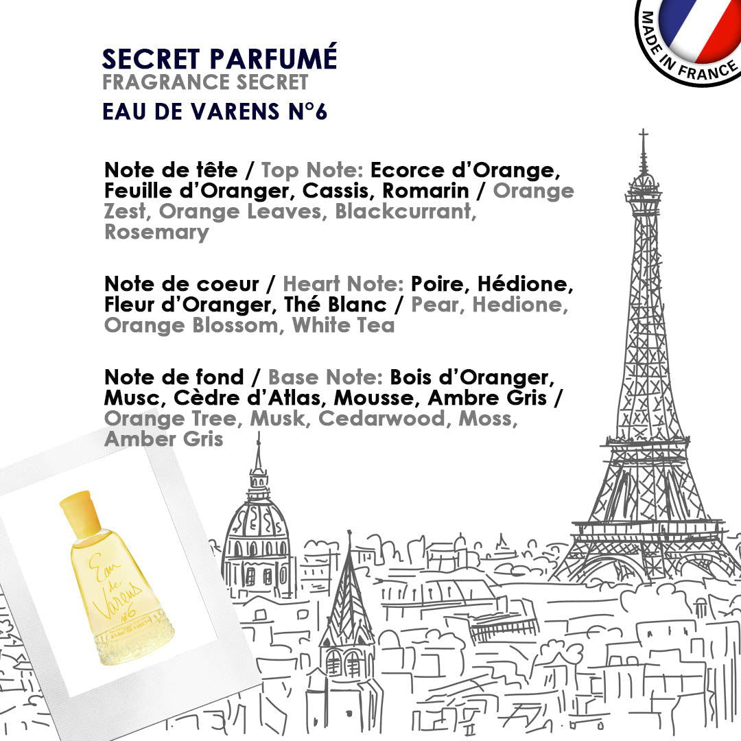 Ulric de Varens Eau de Varens N°6 Parfum Pour Elle et Lui Boisé Eau de Varens Hespéridé Musqué Orange