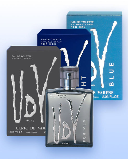 Set UDV For Men, Night, Blue (3 x 100ML) - Ulric de Varens -  Perfume Homme
